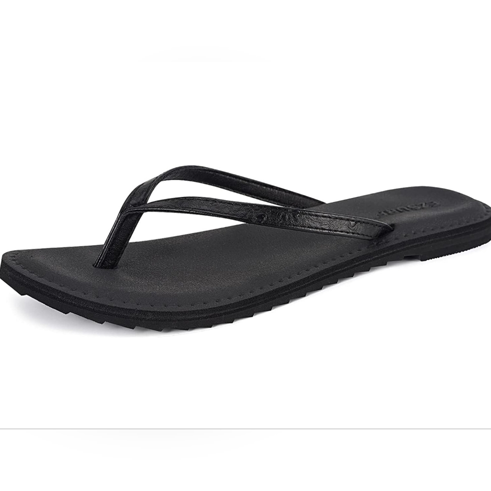 Womens Yoga Mat Soft Cushion Arch Support Flip Flops Summer Leather Beach